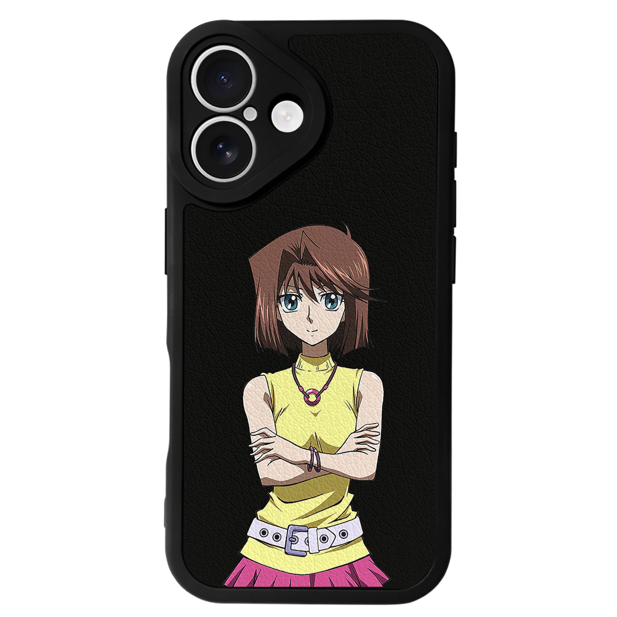 （画像用） 遊☆戯☆王 Yu-Gi-Oh! 【iPhone 16シリーズ対応】シリコンスマホケース（レザー調） 材質：シリコン